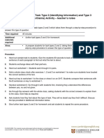 Ielts Academic Reading Task Type 2 Identifying Information and Task Type 3 Identifying Writers Views and Claims Activity