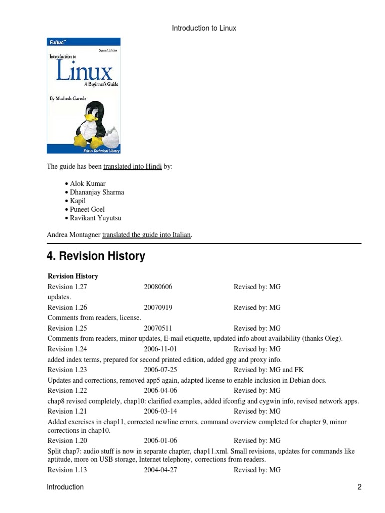 Linux Guide Translation and Revisions | PDF