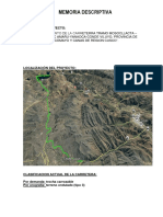 Memoria Descriptiva Mejoramiento de La Carretera 