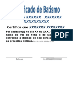 Certificado de Batismo 1