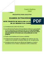 Requisitos y Formato para Solicitar Examen Extraordinario