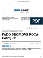 Fado Promove Rota EasyJet _ Low Cost Portugal