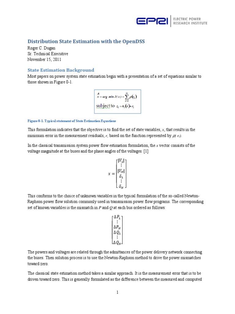 OpenDSS and State Estimation PDF | PDF | Transformer | Capacitor