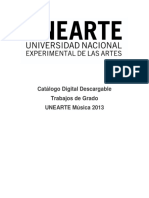 Catalogo Digital Descargable Tesis Unearte Musica 2013 PDF