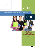Project Report on Comprative Studies Between Corespondence & Regular Education