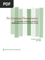 Download USA Elementary Math Teacher Quality Summary by Dennis Ashendorf SN3854125 doc pdf