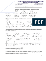 Frações algebricas e Equações 11o