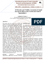 Characterization of Soil Microbes and Viability Assessment of Liquid Microbial Consortium and Its Effect On The Growth and Yield of Vignaradiata L.