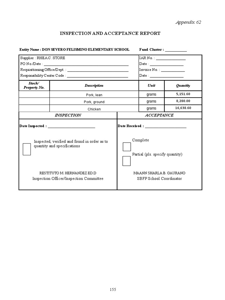 Appendix 62 Inspection and Acceptance Report_lot3