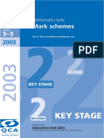 Mark Schemes: Key Stage