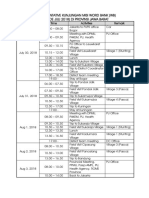 Jadwal Tentative Kunjungan Misi Word Bank (WB) Periode Juli 2018) Di Provinsi Jawa Barat