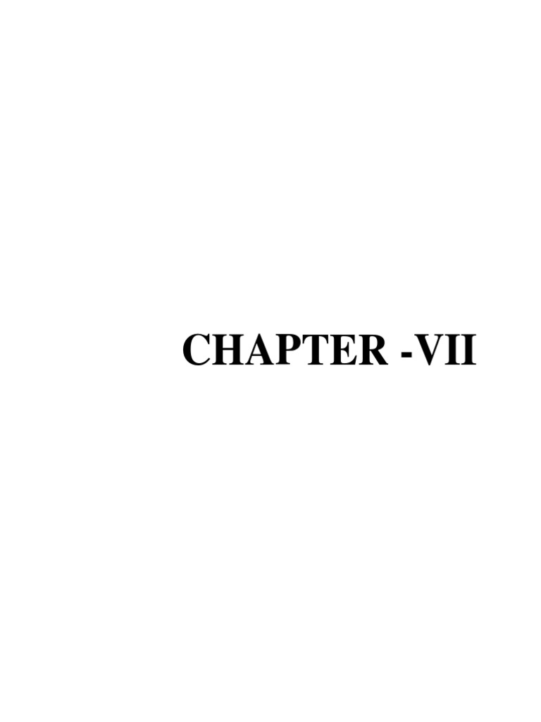 Chapter VII Overview and Insights | PDF
