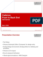 Cadence Front to Back End Flow and Tool Setup