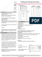115 Pants Cutting and Sewing Instructions Original PDF