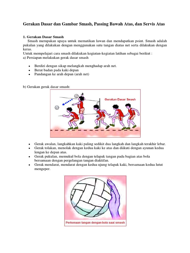 Gerakan Dasar Dan Gambar Dalam Permainan Bola Volly