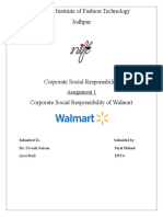 Corporate Social Responsibility of Walmart