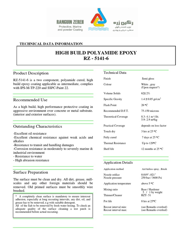 High Performance Protective Coating for Aggressive Environments ...