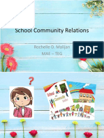 REPORT About School Community Relations