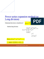 Power Series Expansion Method (Or Long Division) : Determine The Inverse Z-Transform of Perform Long Division