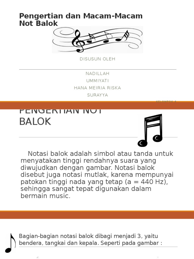 Pengertian Dan Macam Macam Not Balok Tugas Sbk