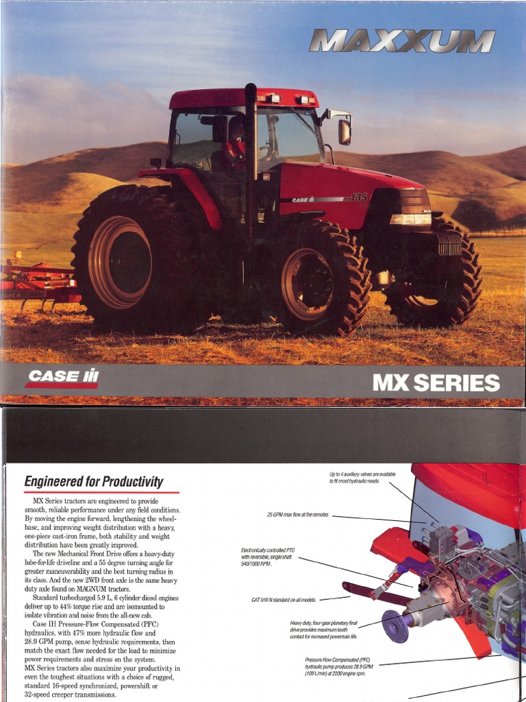 Case IH MX 135 Series Brochure | Transmission (Mechanics) | Clutch