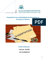 Proposition D'une Méthodologie de Dissertation en Économie Et Gestion Prépa Des Masters PDF