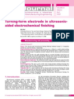 Turning-Form Electrode in Ultrasonic-Aided Electrochemical Finishing