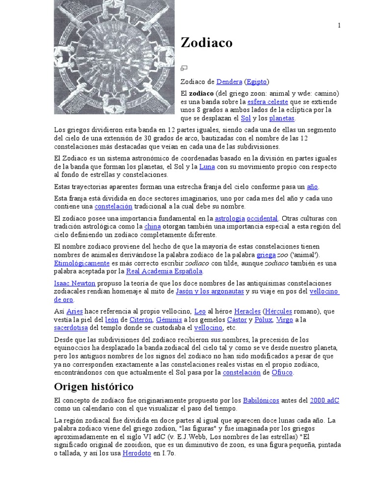 Historia y Significado del Zodiaco | PDF | Zodíaco | Símbolos estrella