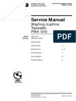 Service Manual: Washing Machine Toploader PWA 1010