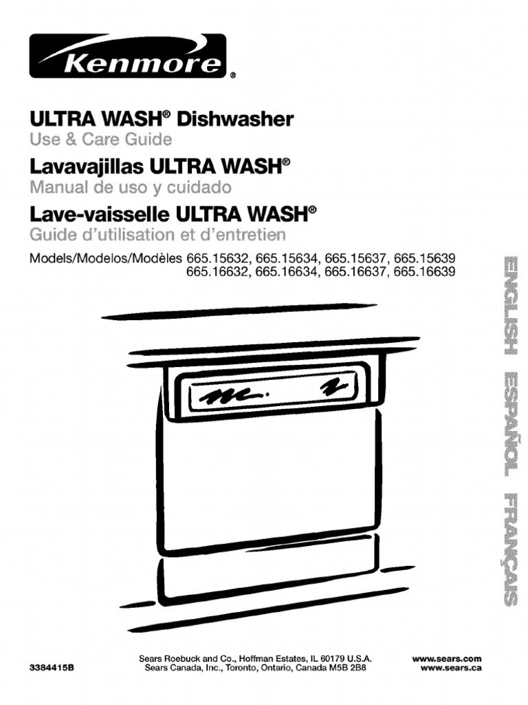 Kenmore dishwasher.pdf Dishwasher Nature