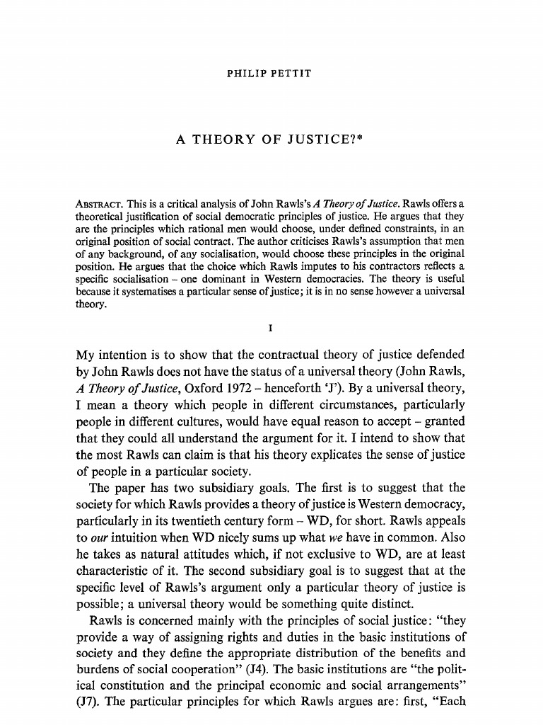 research paper on justice theory