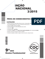 Avaliação Nacional 3/2015 COC