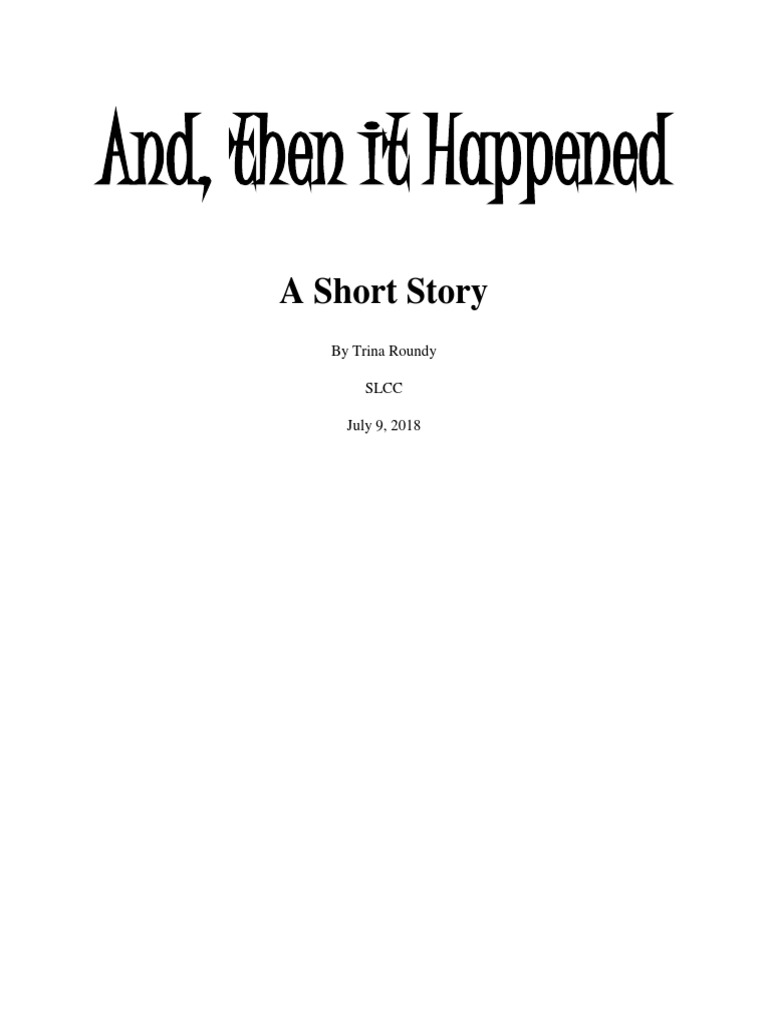 And Then It Happened PDF