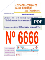 XXXIVª Alerta Junio-Septiembre 2012 Nuevo Teléfono de Emergencia