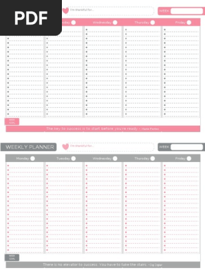 Weekly Planner English