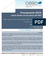 El Ajuste en El Presupuesto 2019 - Agosto 2018 CESO