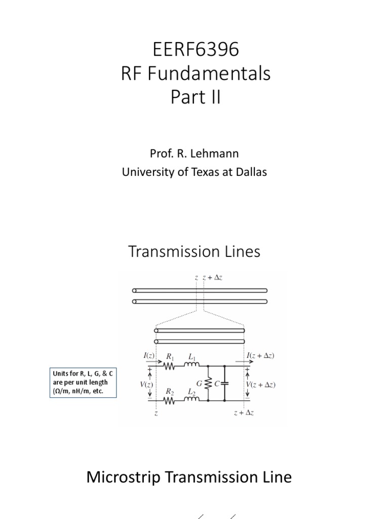 RF Transmission Line Fundamentals | PDF | Transmission Line ...