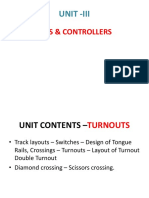 Turnouts & Controllers: Unit - Iii