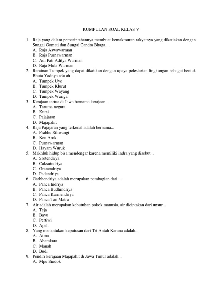 30++ Contoh soal agama hindu kelas 7 8 9 information