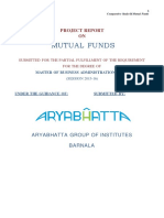Mutual Funds: Project Report ON
