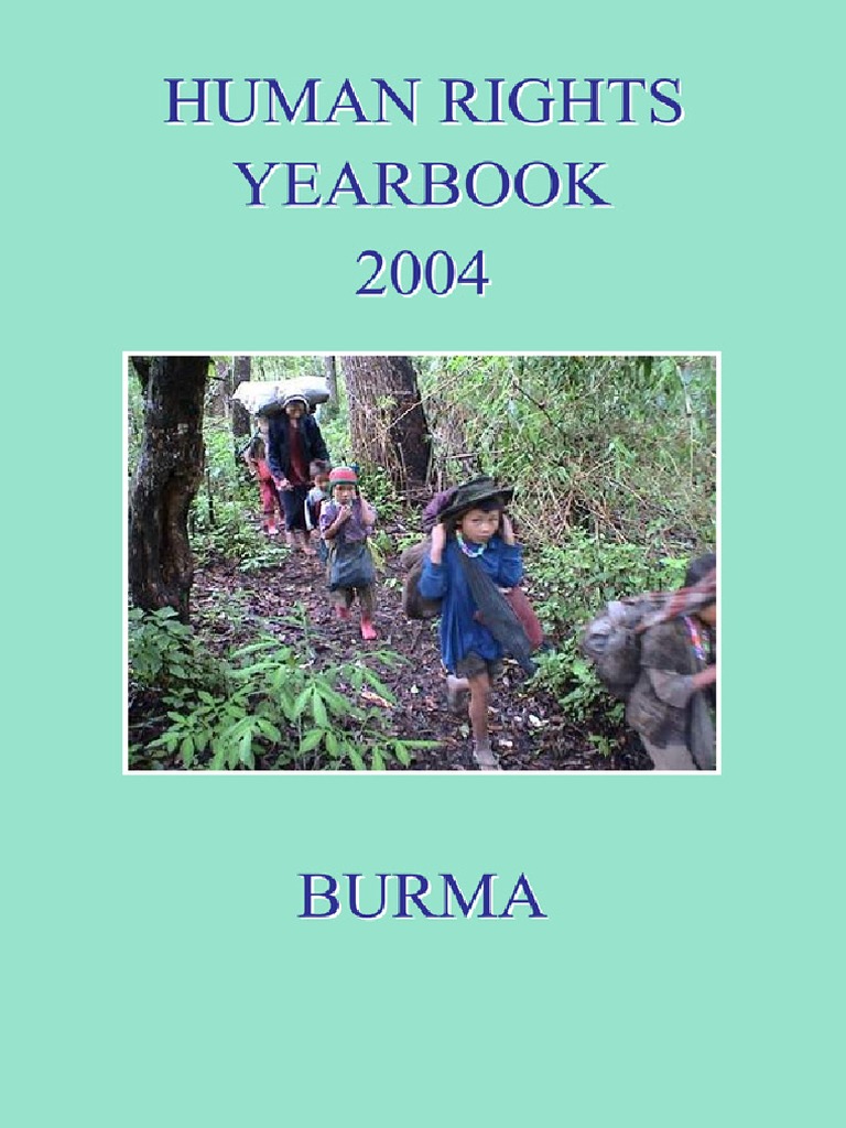 Human Rights Yearbook 2004 PDF Myanmar Government