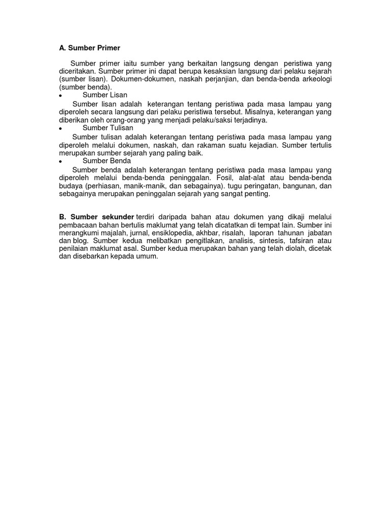 Sumber Primer Dan Sumber Sekunder PDF