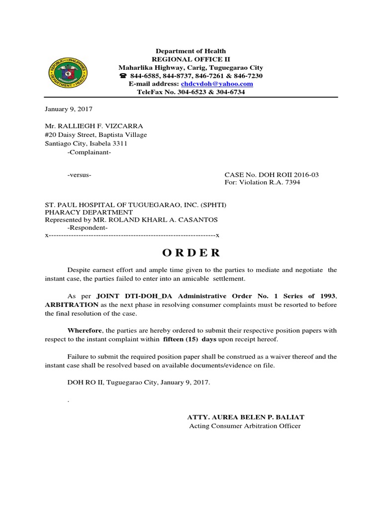 Position Paper Submission Order | PDF | Law