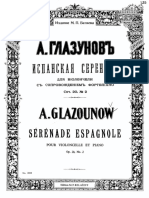 Glazunov - Serenade Espagnole For Cello and Piano Op20 No2 Cello