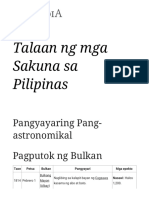 Talaan NG Mga Sakuna Sa Pilipinas - Wikipedia, Ang Malayang Ensiklopedya
