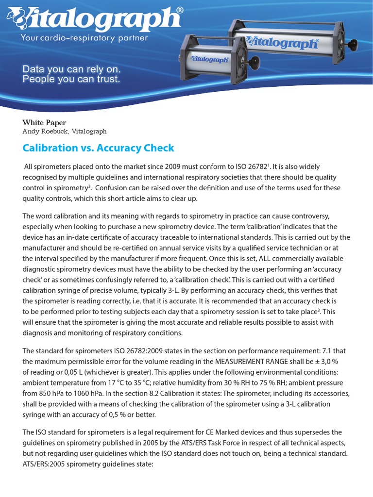 Calibration Vs Accuracy | PDF | Calibration | Accuracy And Precision