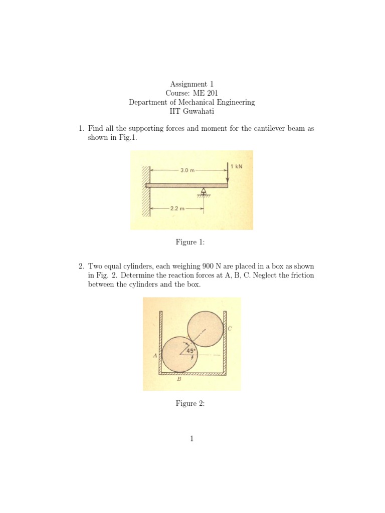 Assignment 1 Download Free Pdf Friction Force
