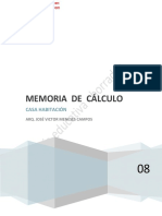 MEMORIA DE CALCULO CASA VIVIENDA 