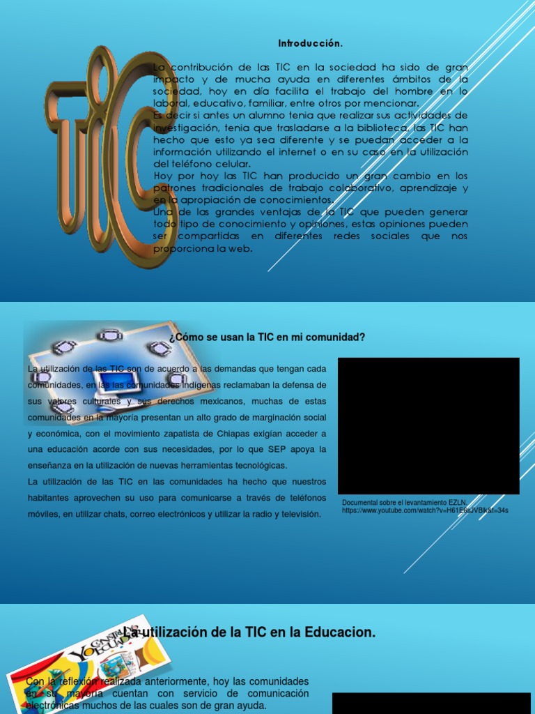 Las TIC | PDF | Tecnología de información y comunicaciones | Internet