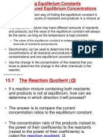 The Value of The Equilibrium Constant Is Independent of The Initial Amounts of Reactants and Products